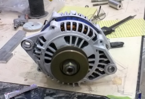 The alternator. It needs some help with its alinment.