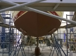 The bottom paint is done. The launch date is now set. T minus two weeks and counting.
